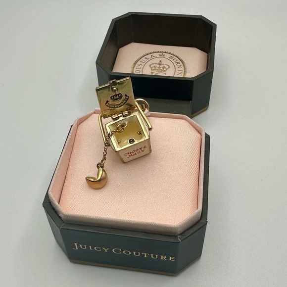 Juicy Couture Jewelry - Juicy Couture Rare Vintage Fortune Cookie Chinese Takeout Box Charm Locket